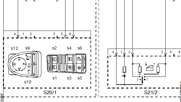 2010年奔驰S350门窗电路图资料