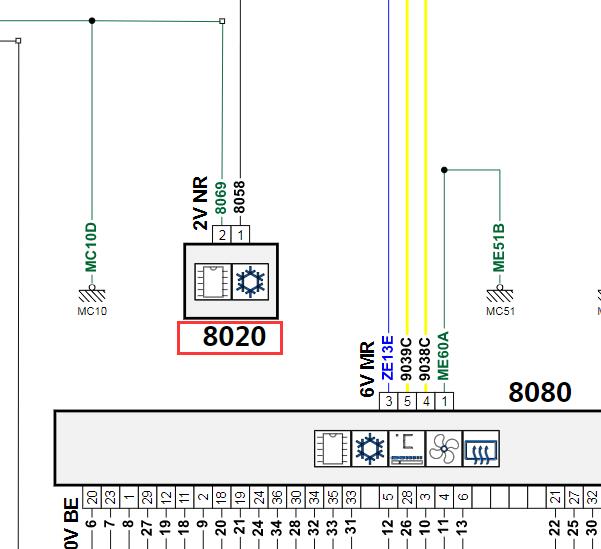 2021年标致4008压缩机电路图