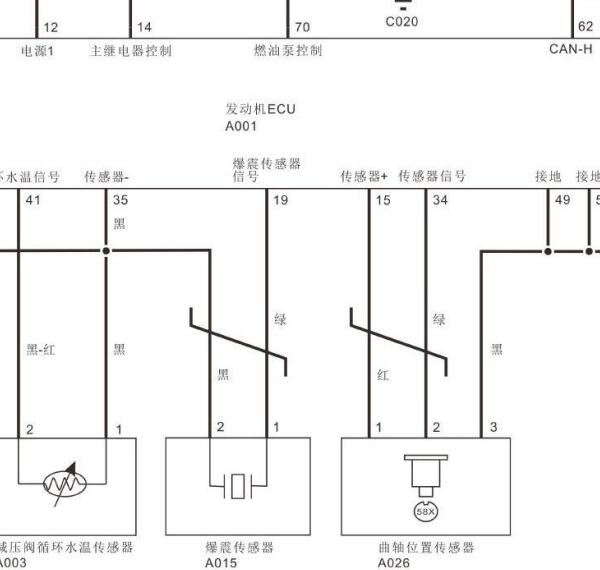 2016年江淮康铃X3发动机电路图
