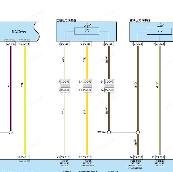 2024年吉利豪越L油箱压力传感器电路图