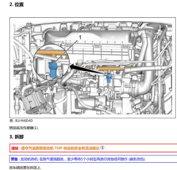 2012年DS5燃油系统相关位置