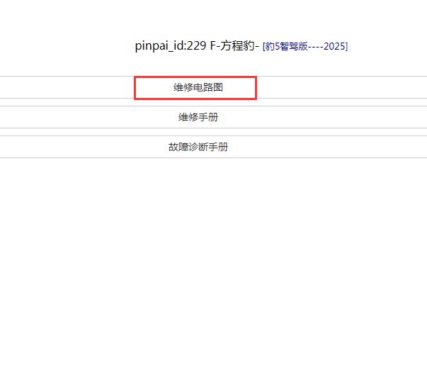2025年方程豹豹5全车电路图