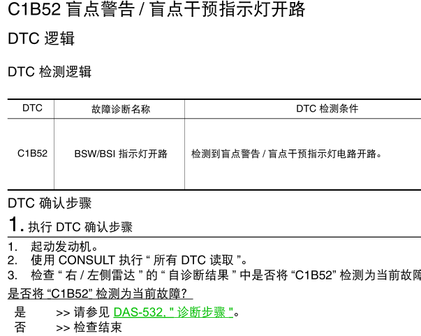2014年日产途乐C1B52故障码诊断和电路图、位置图资料