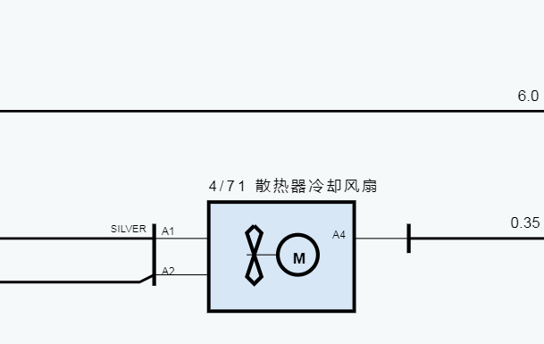 2017年沃尔沃S90发动机冷却风扇电路图