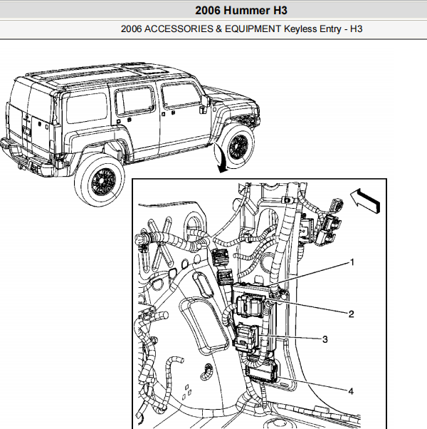2006年悍马H3 遥控系统维修手册