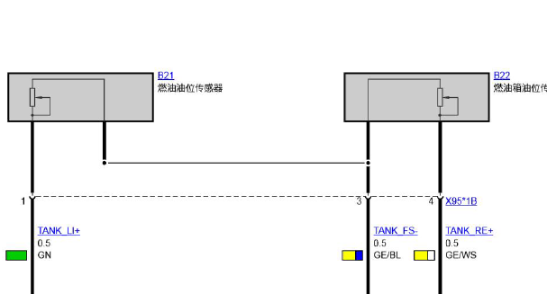 2019年宝马530Li 燃油液位传感器电路图