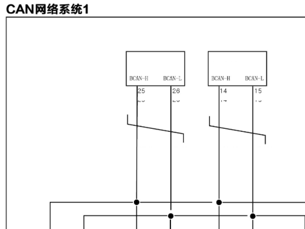 2024年福田奥铃M卡发动机针脚和网络通讯电路图