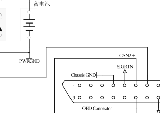 2016年金杯海狮X30 OBD诊断接口电路图资料