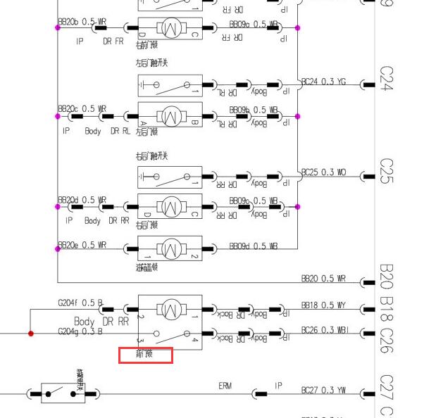2020年长安欧尚X70尾门锁电路图