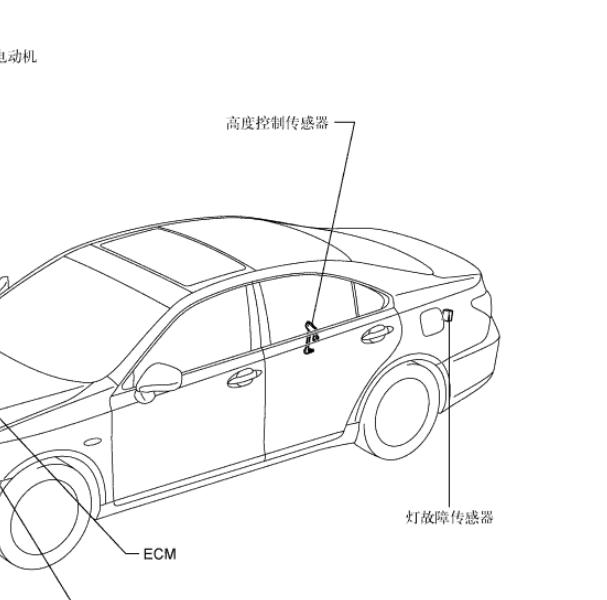 2006年雷克萨斯ES350高度控制传感器安装位置