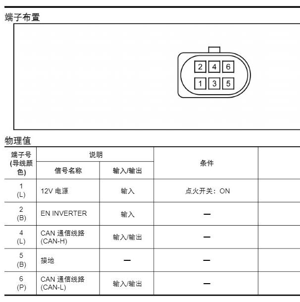 2020年东风启辰 启辰星48V发电机针脚定义