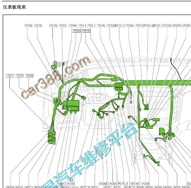 2016年江铃域虎仪表线束资料