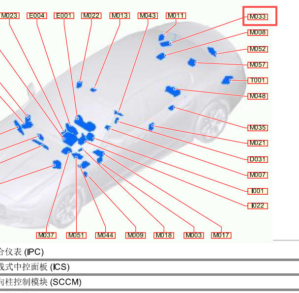 2014年玛莎拉蒂总裁RF集线模块安装位置