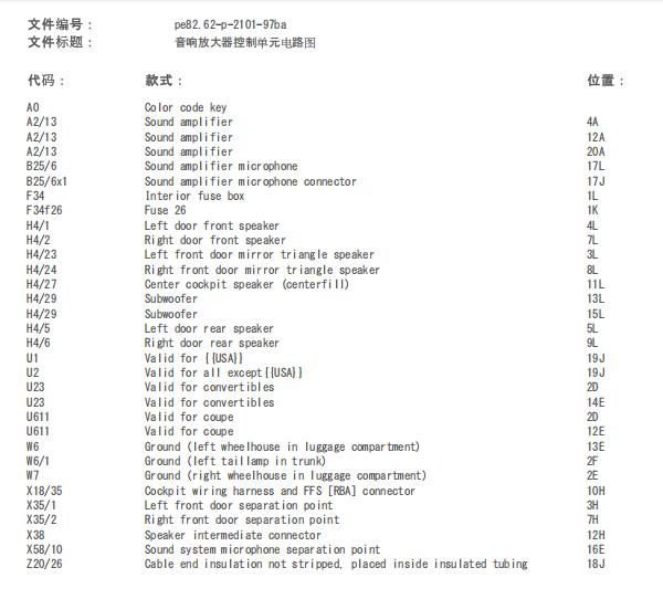 2006年奔驰CLK 280音响功放电路图