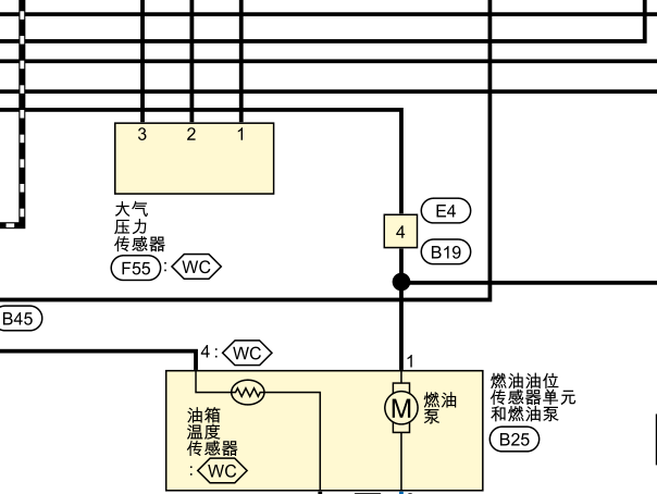 2019年日产楼兰发动机燃油泵电路图资料