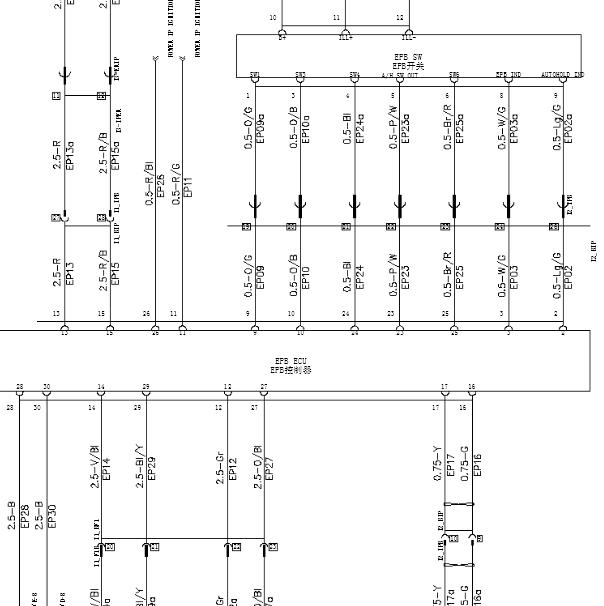 2020年江淮帅铃T8电子手刹电路图