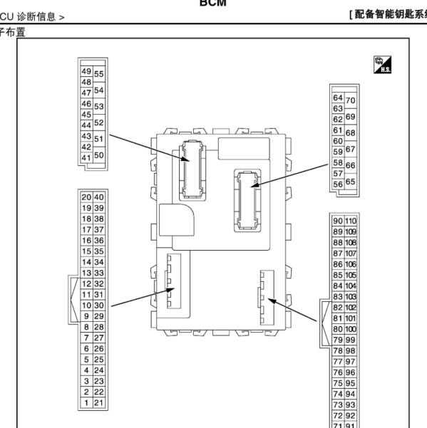2012年日产轩逸BCM针脚定义