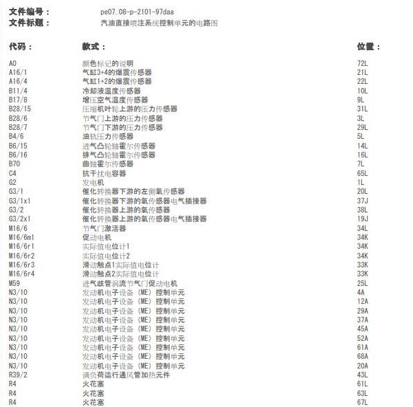 2012年奔驰E260发动机电路图