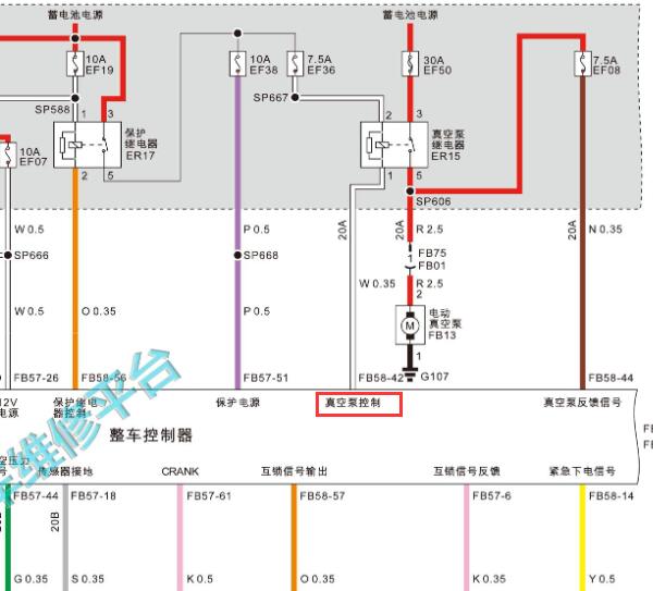 2023年广汽埃安Aion Y真空泵电路图