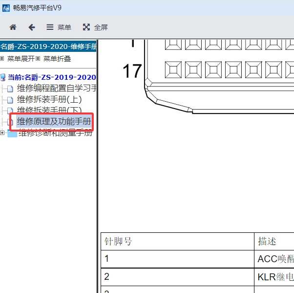 2019-2020年上汽名爵MG-MG ZS 车身电脑针脚定义