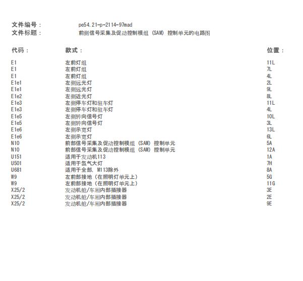 2012年奔驰GL 450转向灯和刹车灯电路图