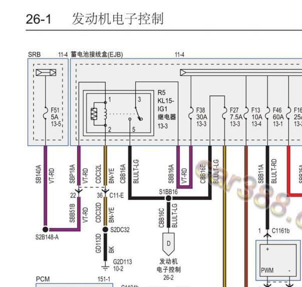 2019年福特全顺发动机电路图