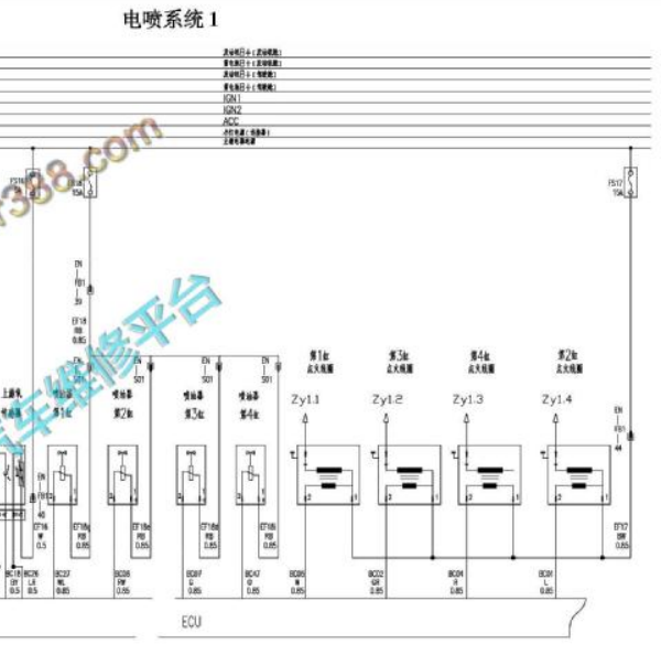 2013年东风景逸 发动机电路图