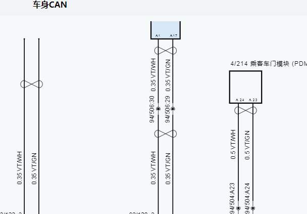 2020年沃尔沃S90电子手刹位置和网络通讯电路图